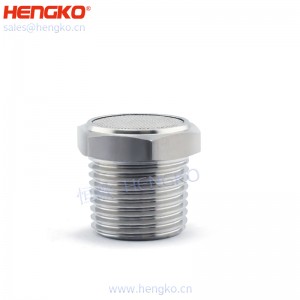 恒歌生產絲網燒結316不銹鋼平頭消聲器,消音耐用不銹鋼氣動過濾元件