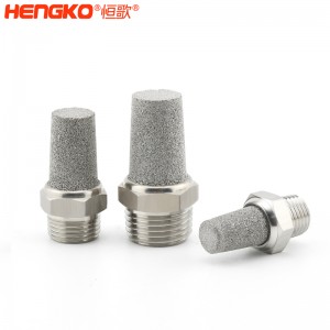 316不銹鋼粉末燒結消聲器_降噪音多規(guī)格氣動閥消音器氣動接頭